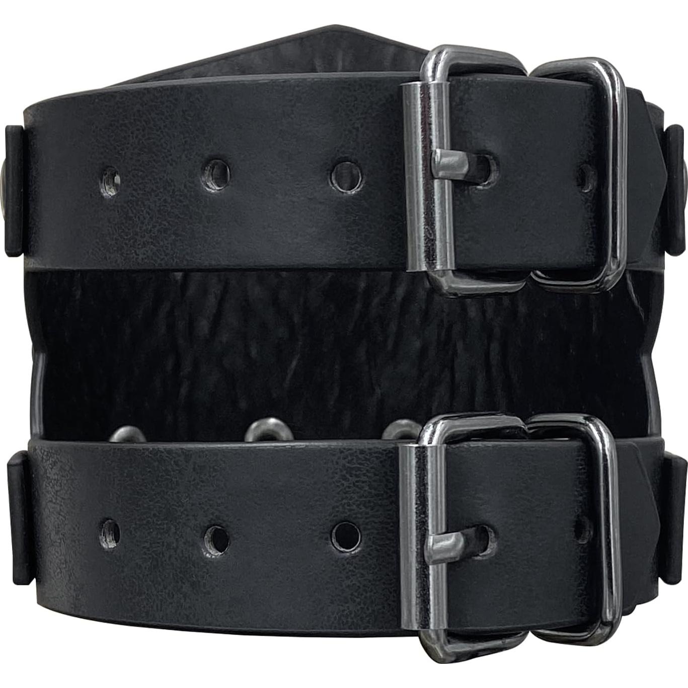 Pulsera de Cuero Sintético HiiFeuer con Runas Vikingas Ajustable