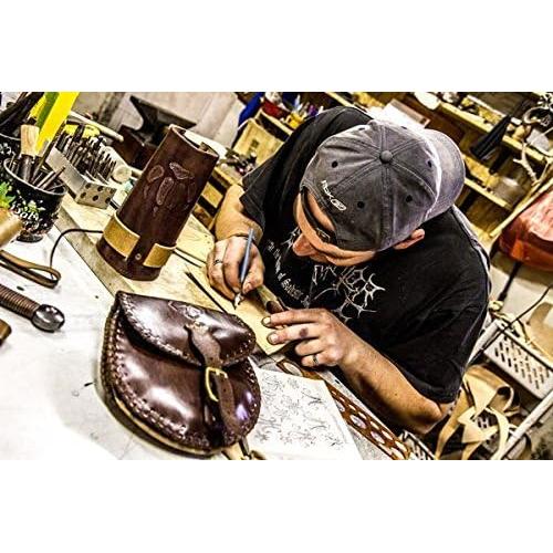 Monedero Medieval de Cuero Toferner con Símbolos Vikingos