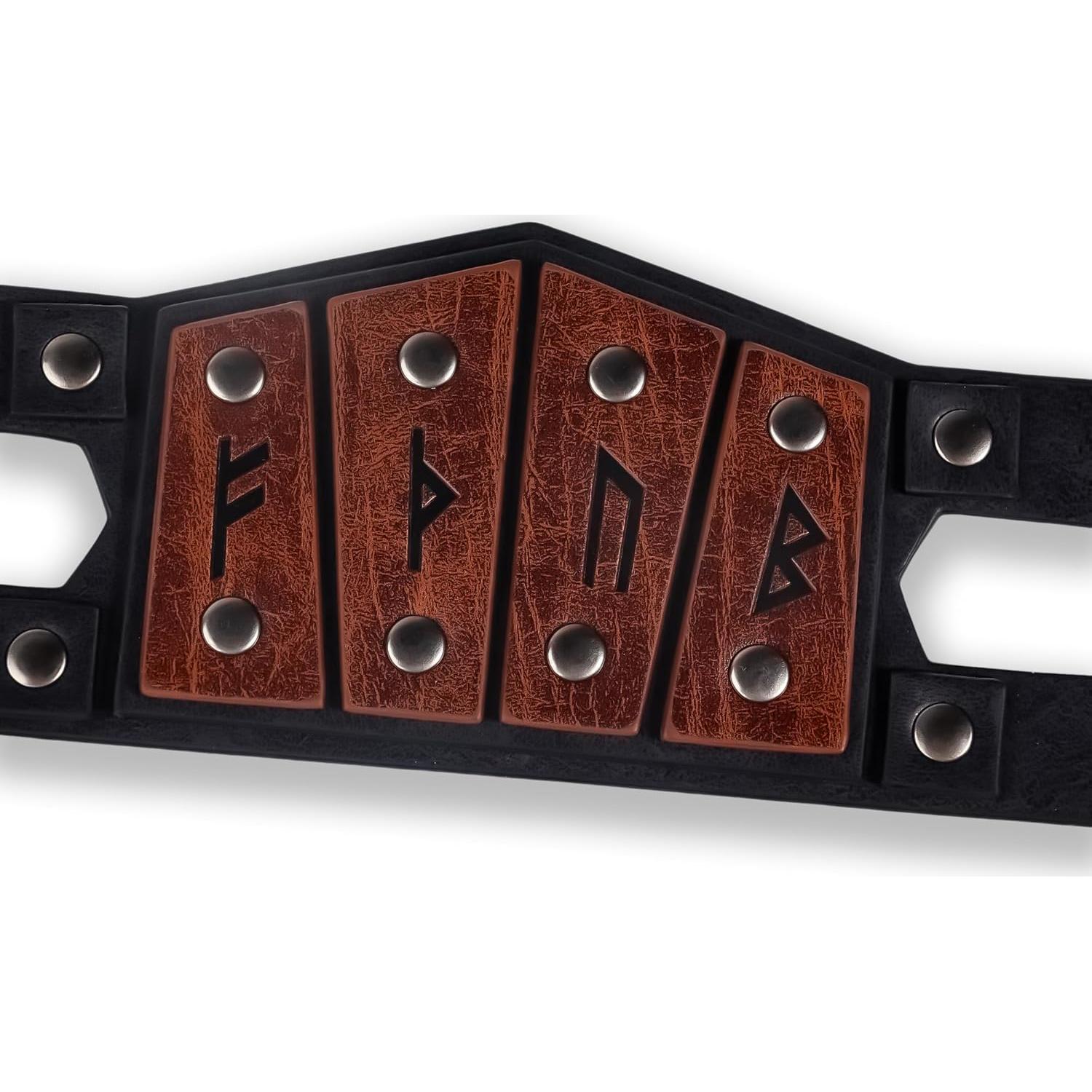 Brazalete de cuero sintético Viking Runas Medievales