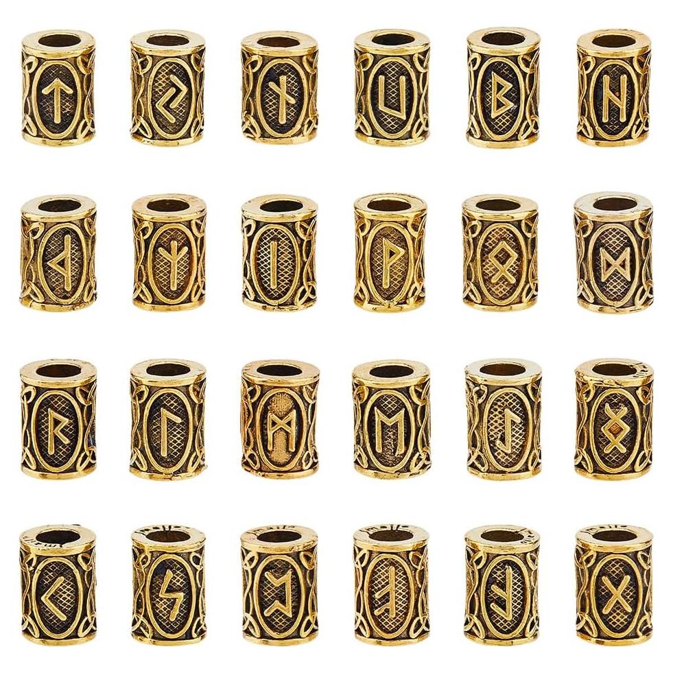 Cuentas Vikingas DICOSMETIC 24 Piezas Dorado Antiguo 8.5mm