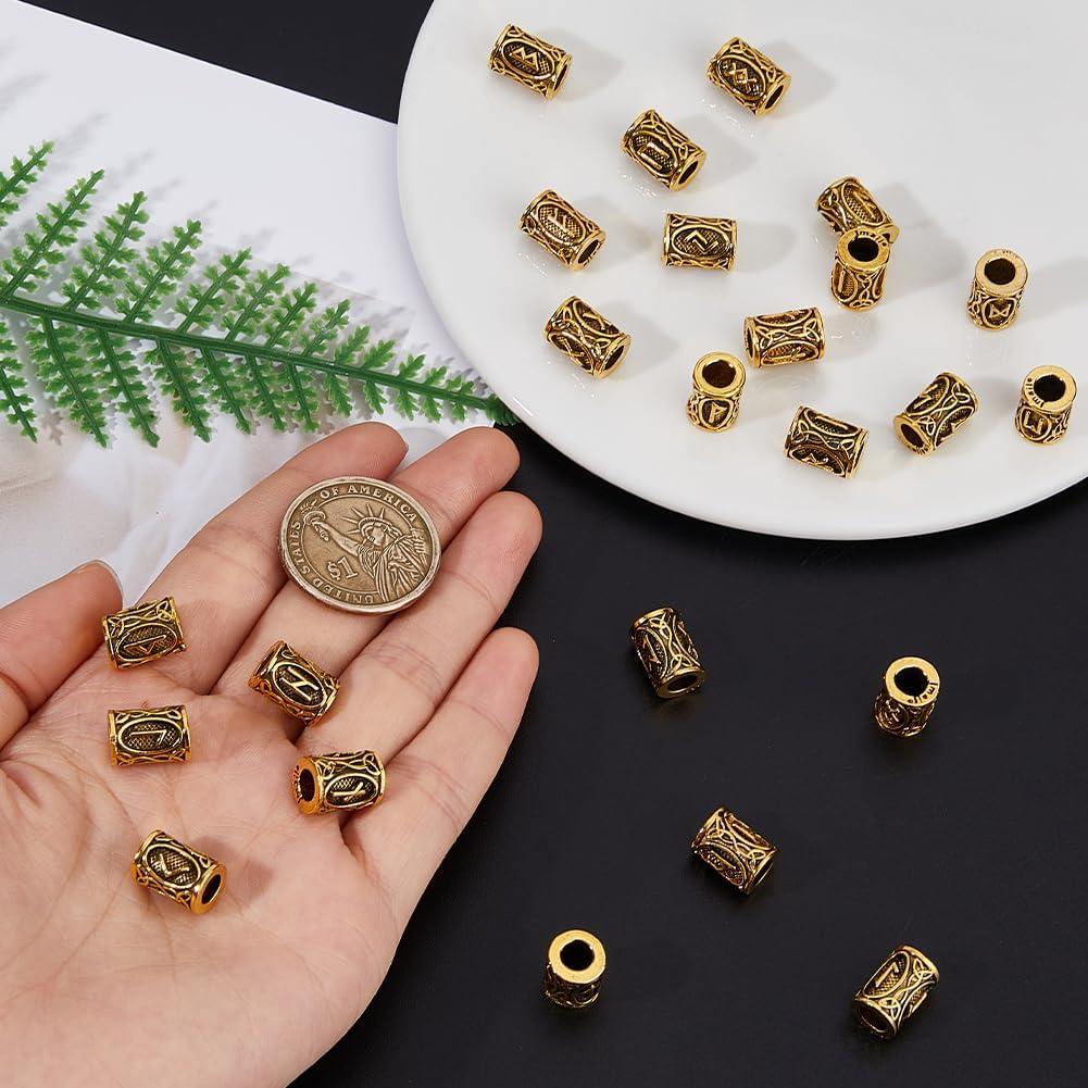 Cuentas Vikingas DICOSMETIC 24 Piezas Dorado Antiguo 8.5mm