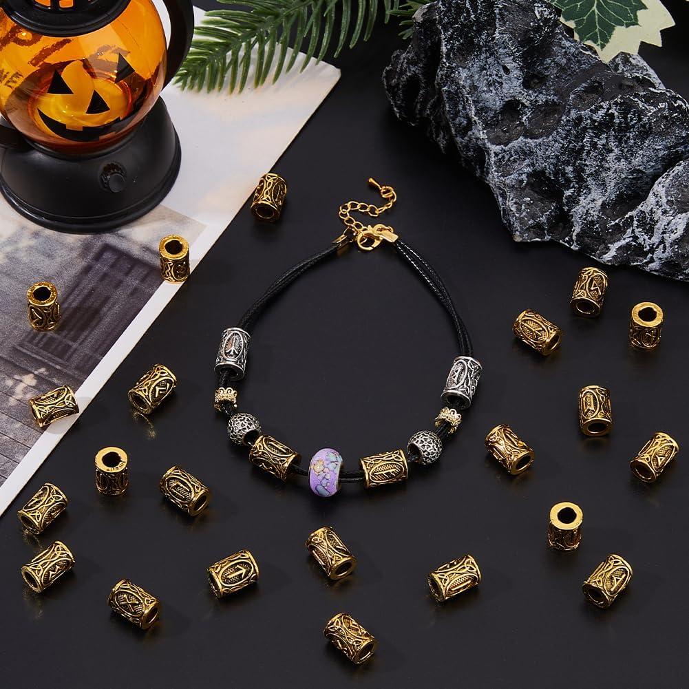 Cuentas Vikingas DICOSMETIC 24 Piezas Dorado Antiguo 8.5mm