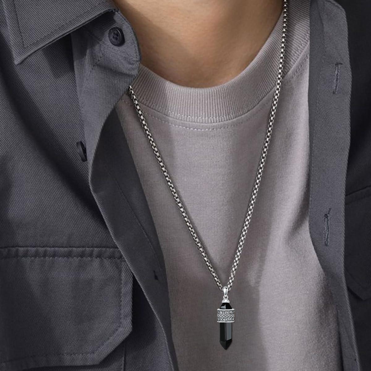 Collar Vikingo de Plata Esterlina 925 para Hombres - Runa