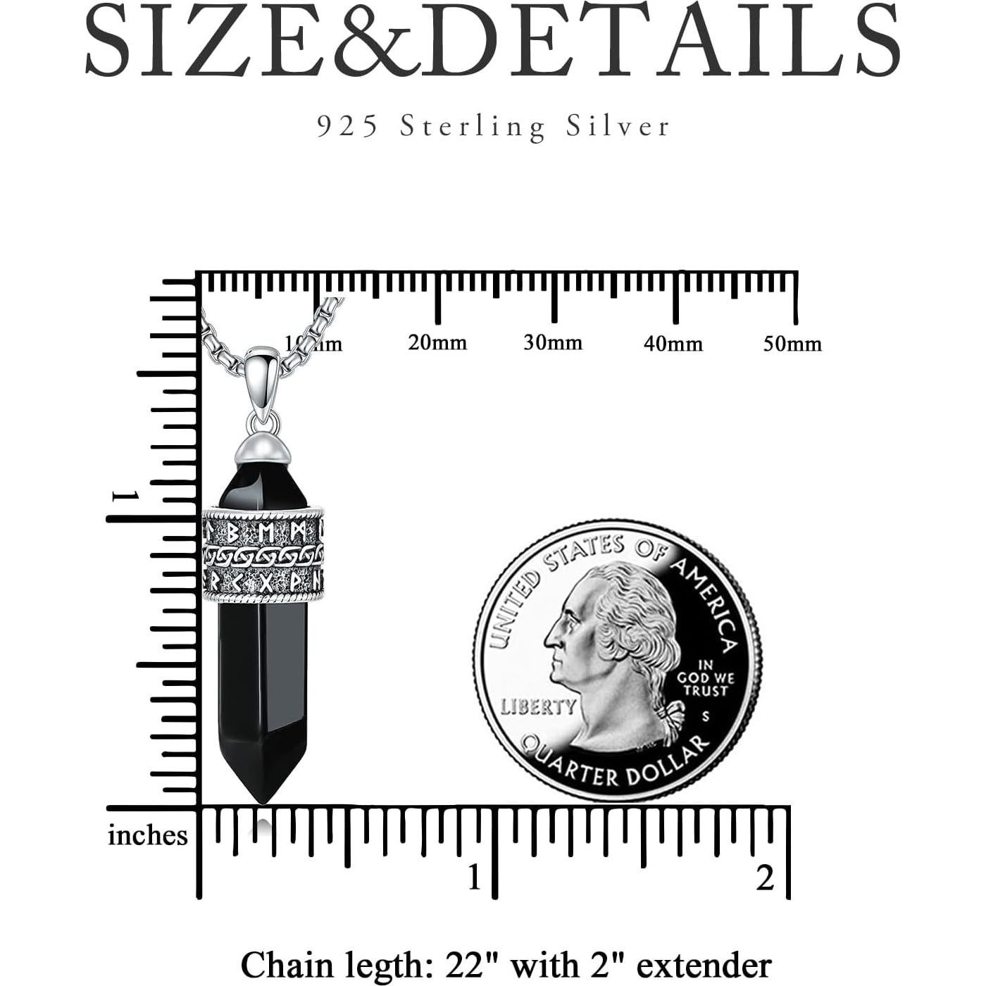 Collar Vikingo de Plata Esterlina 925 para Hombres - Runa