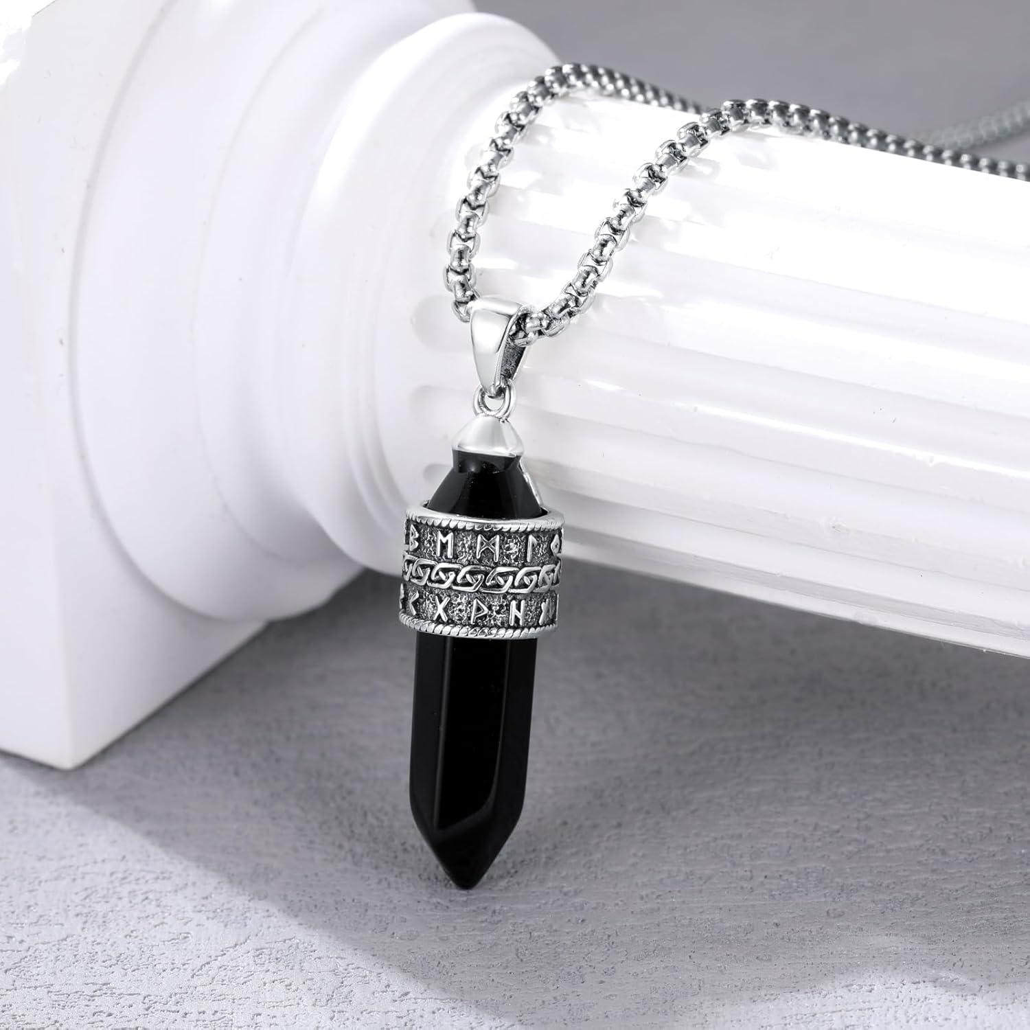 Collar Vikingo de Plata Esterlina 925 para Hombres - Runa