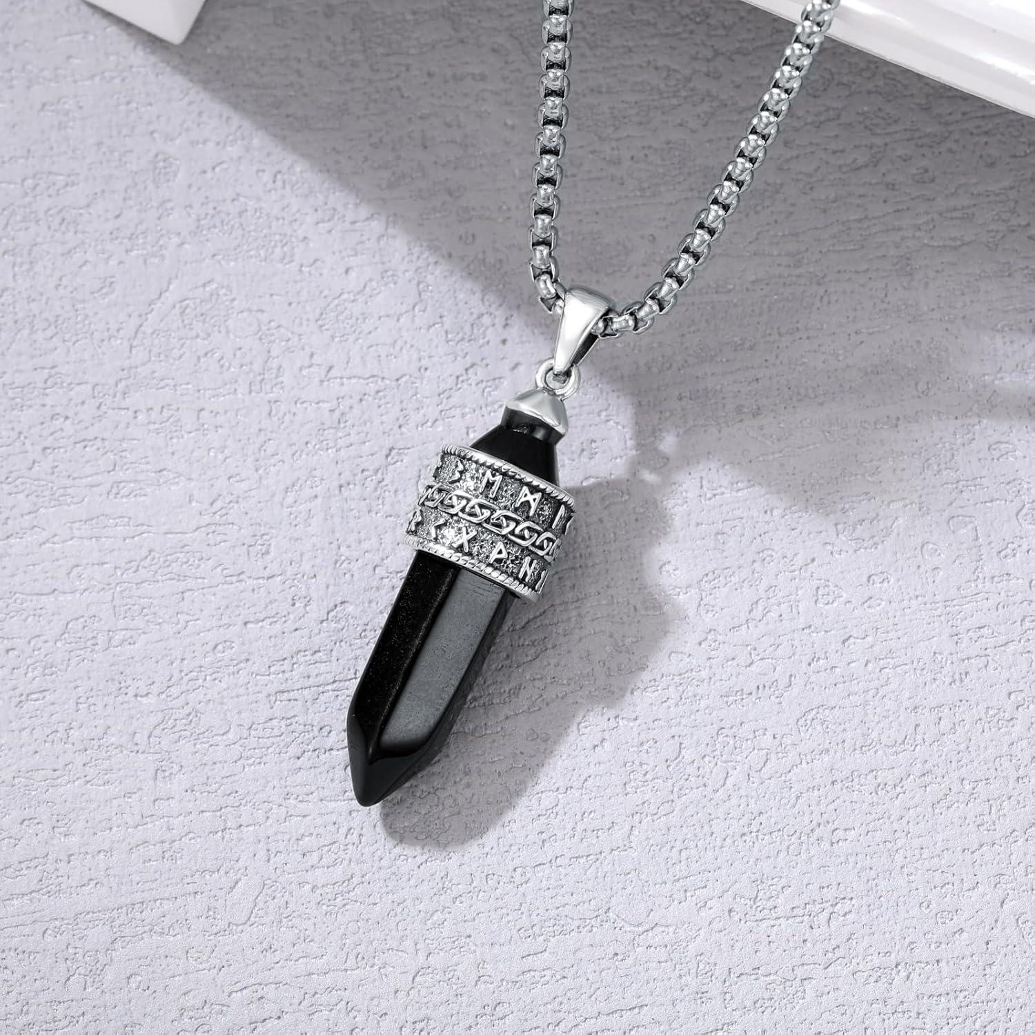 Collar Vikingo de Plata Esterlina 925 para Hombres - Runa