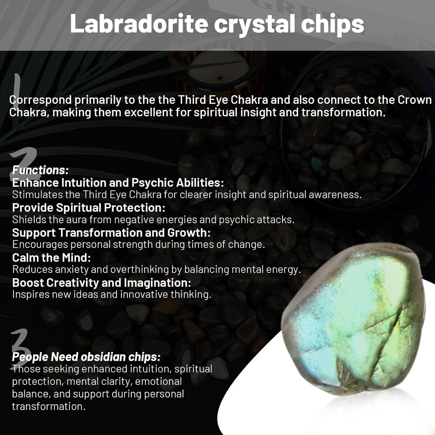 Cristales de Labradorita Natural 500g - Chips para Sanación