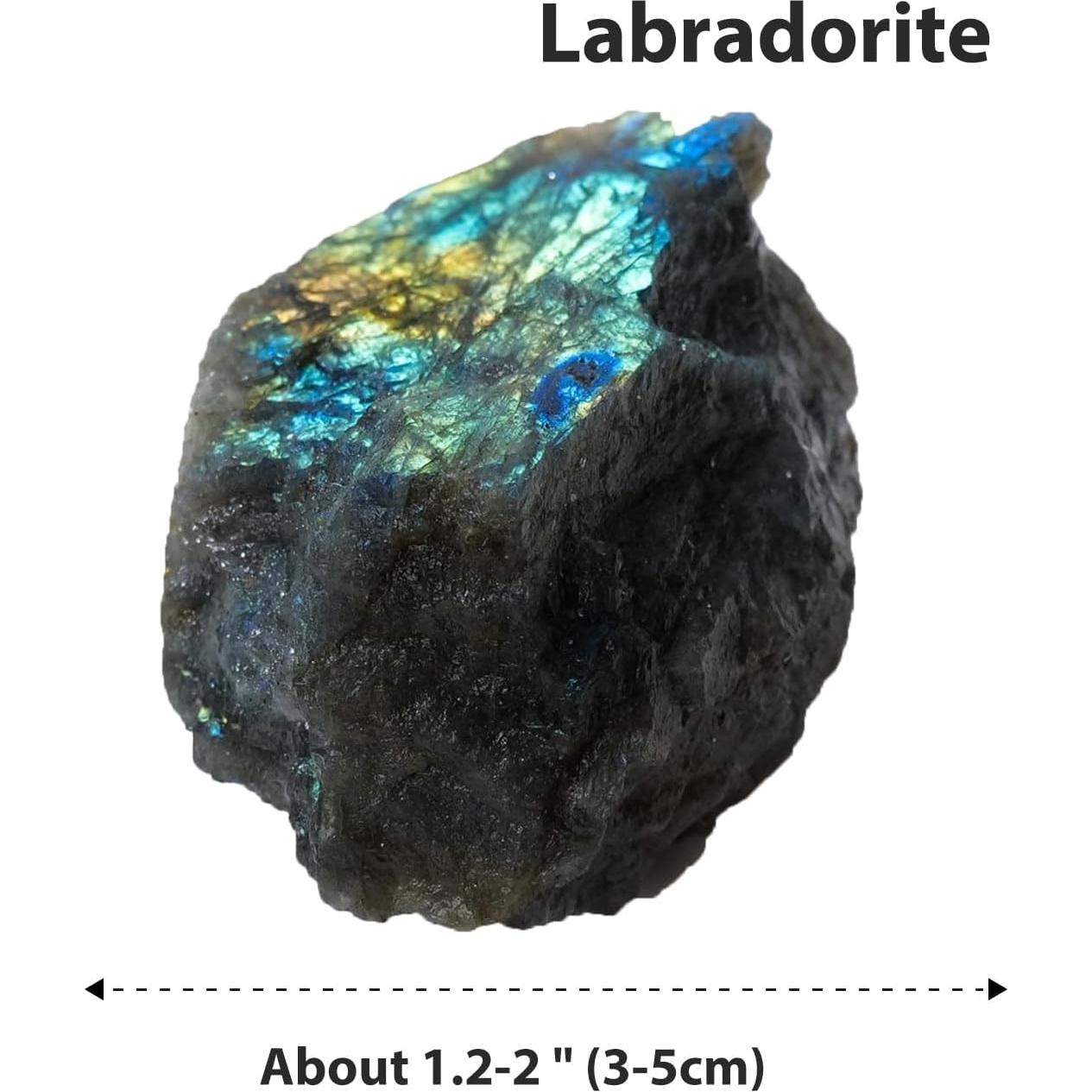 Cristales Crudos de Labradorita Apengshi 2PCS 3-5 cm