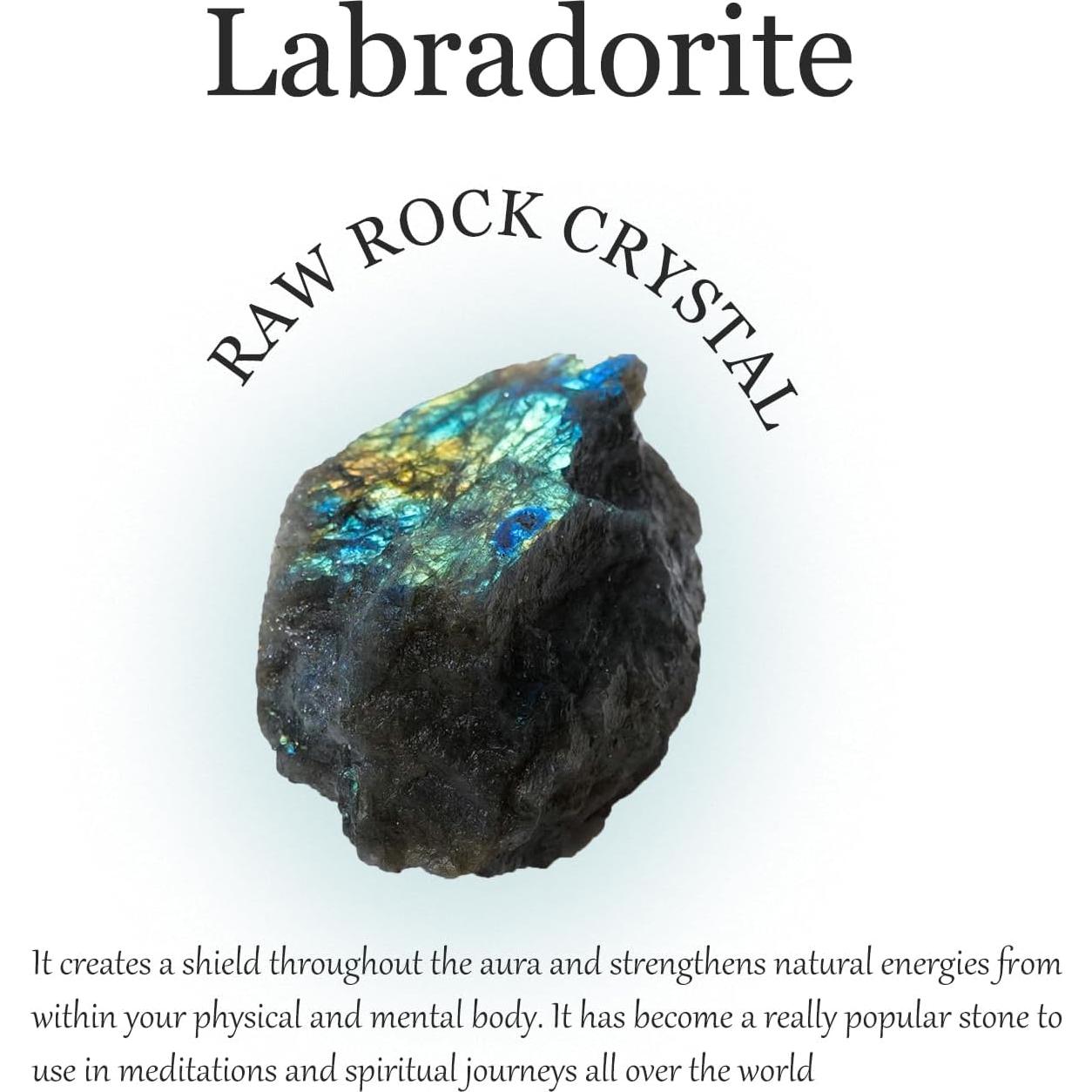 Cristales Crudos de Labradorita Apengshi 2PCS 3-5 cm