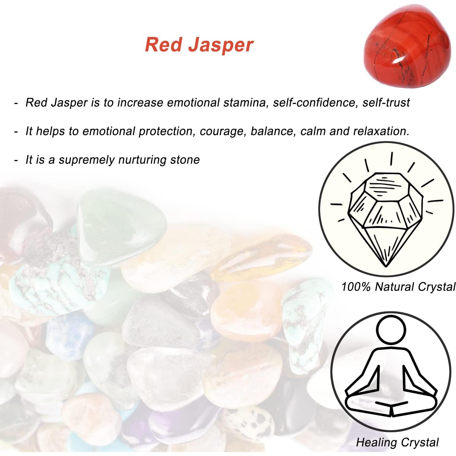 Piedra de Cristal Sanador Jaspe Rojo Pulido 3-5 cm Erliway