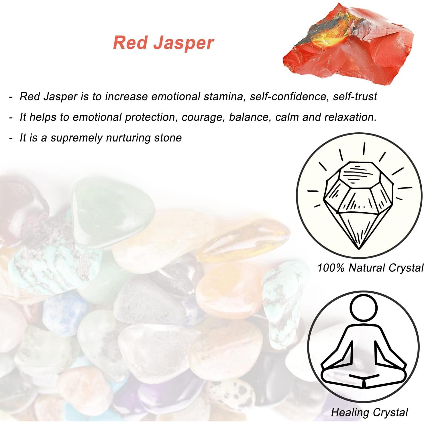 Cristales de Jaspe Rojo Crudos 3-5 cm Erliway - Piedras Naturales