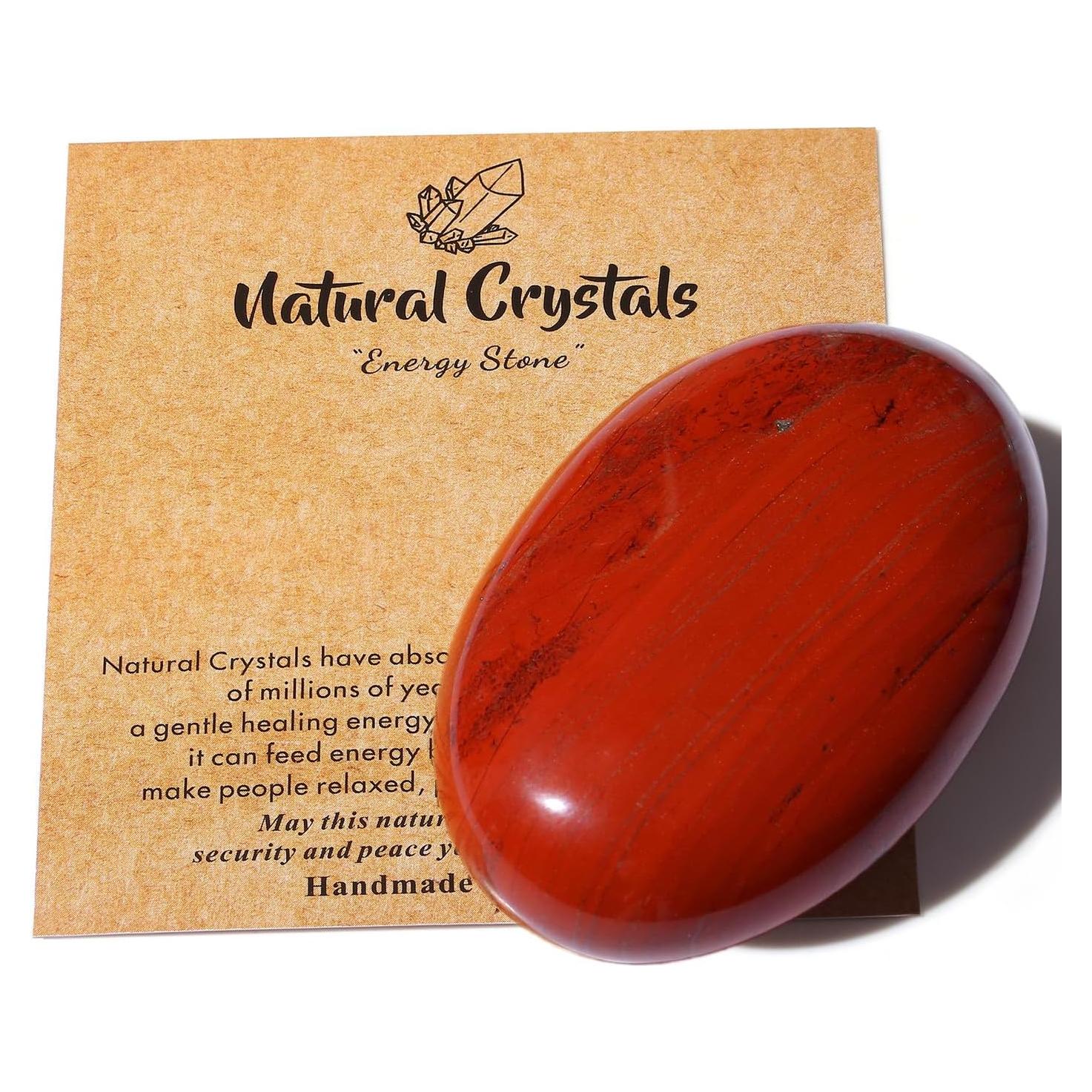 Piedra de Palma Jaspe Rojo MAIBAOTA 6 cm Sanación Energética