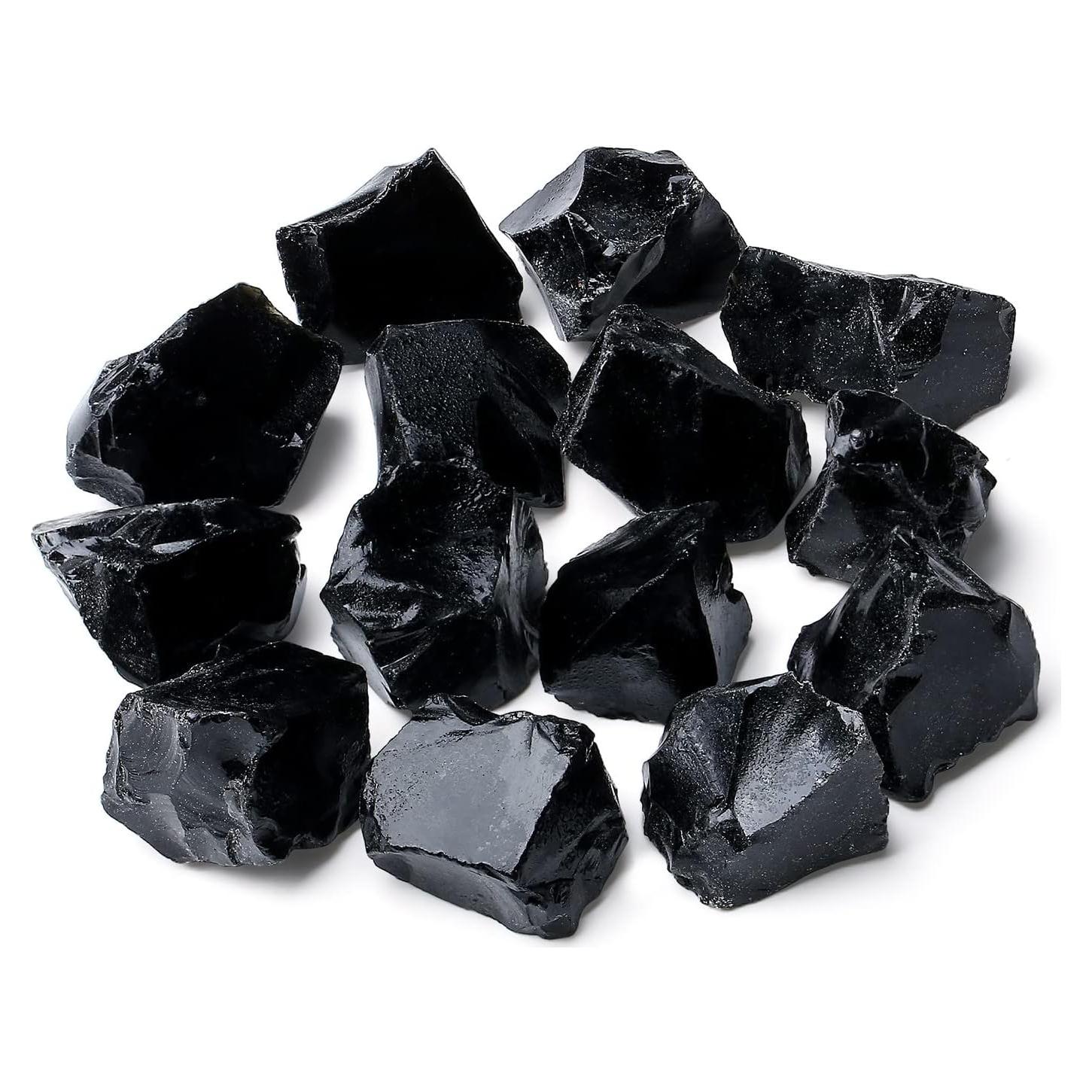 Cristales de Obsidiana Negra MAIBAOTA 200g para Sanación