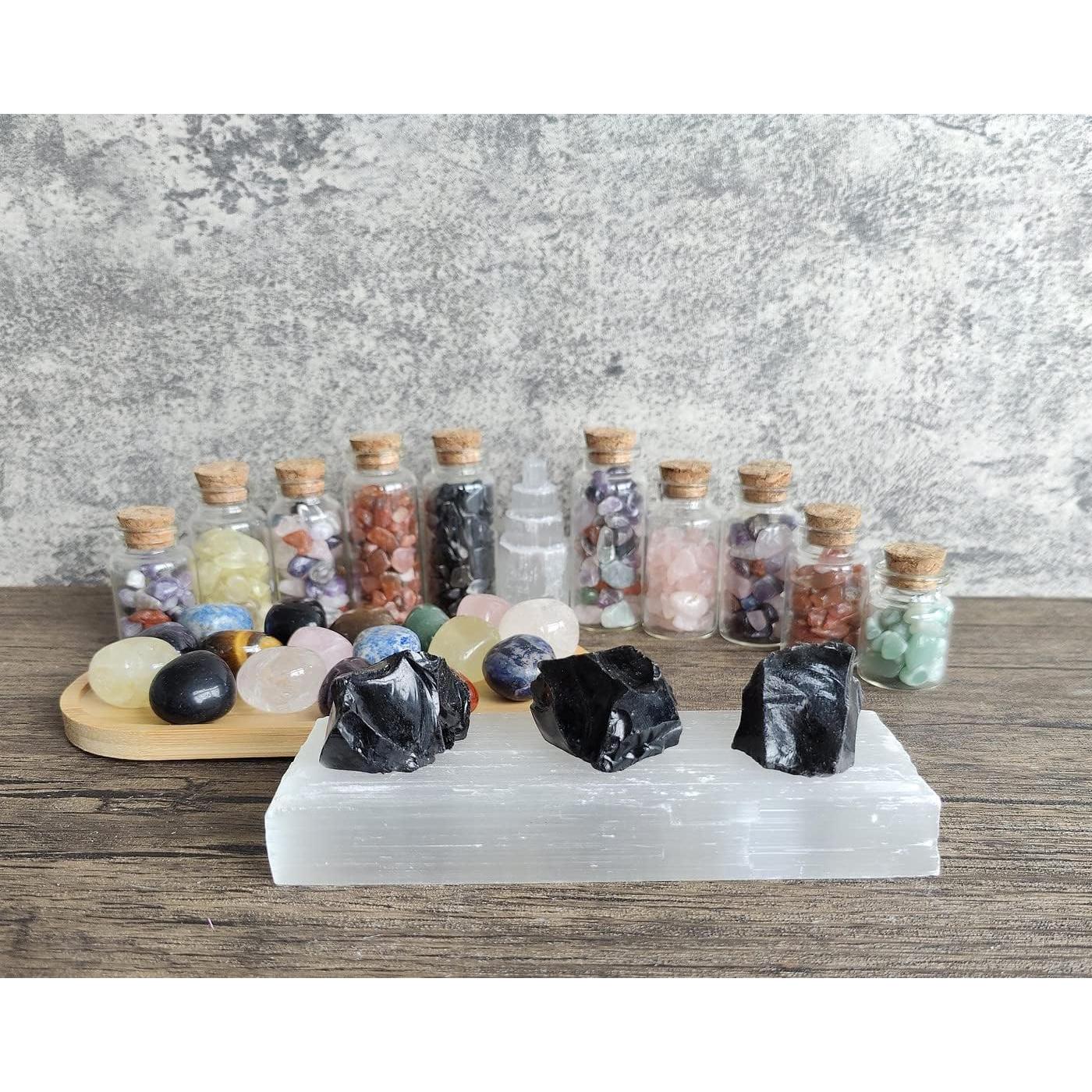 Cristales de Obsidiana Negra MAIBAOTA 200g para Sanación