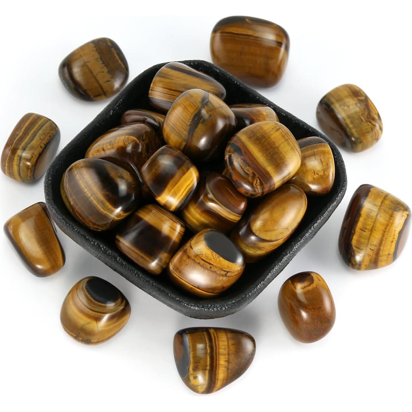 Piedra Ojo de Tigre Pulida 0.23KG - Cristales Naturales para Meditación