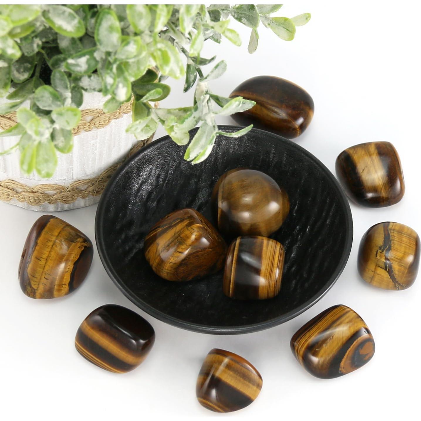 Piedra Ojo de Tigre Pulida 0.23KG - Cristales Naturales para Meditación