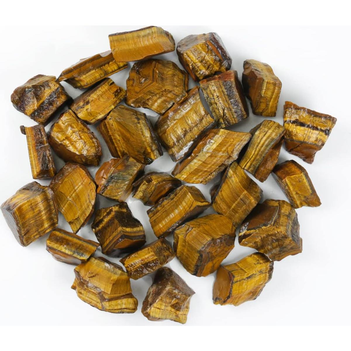 Piedra Ojo de Tigre Cruda 0.45 kg - Cristales Naturales Nvzi