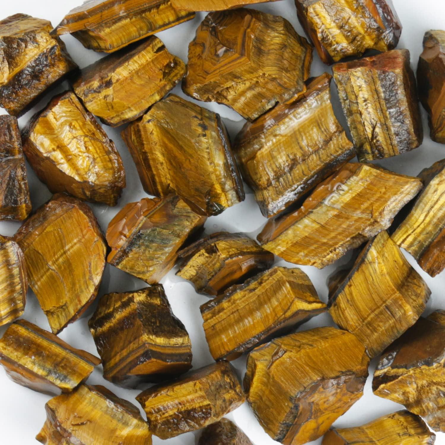 Piedra Ojo de Tigre Cruda 0.45 kg - Cristales Naturales Nvzi