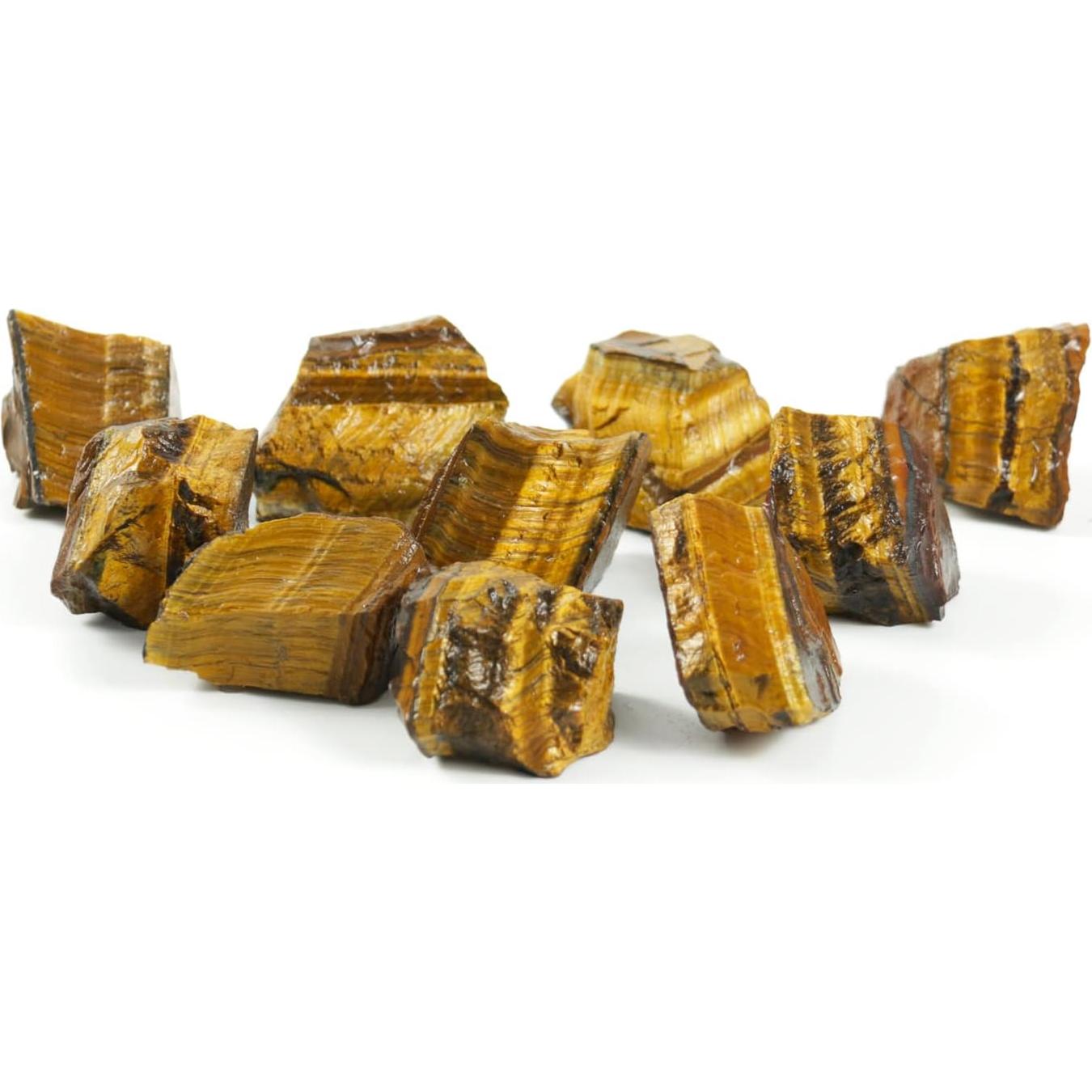 Piedra Ojo de Tigre Cruda 0.45 kg - Cristales Naturales Nvzi