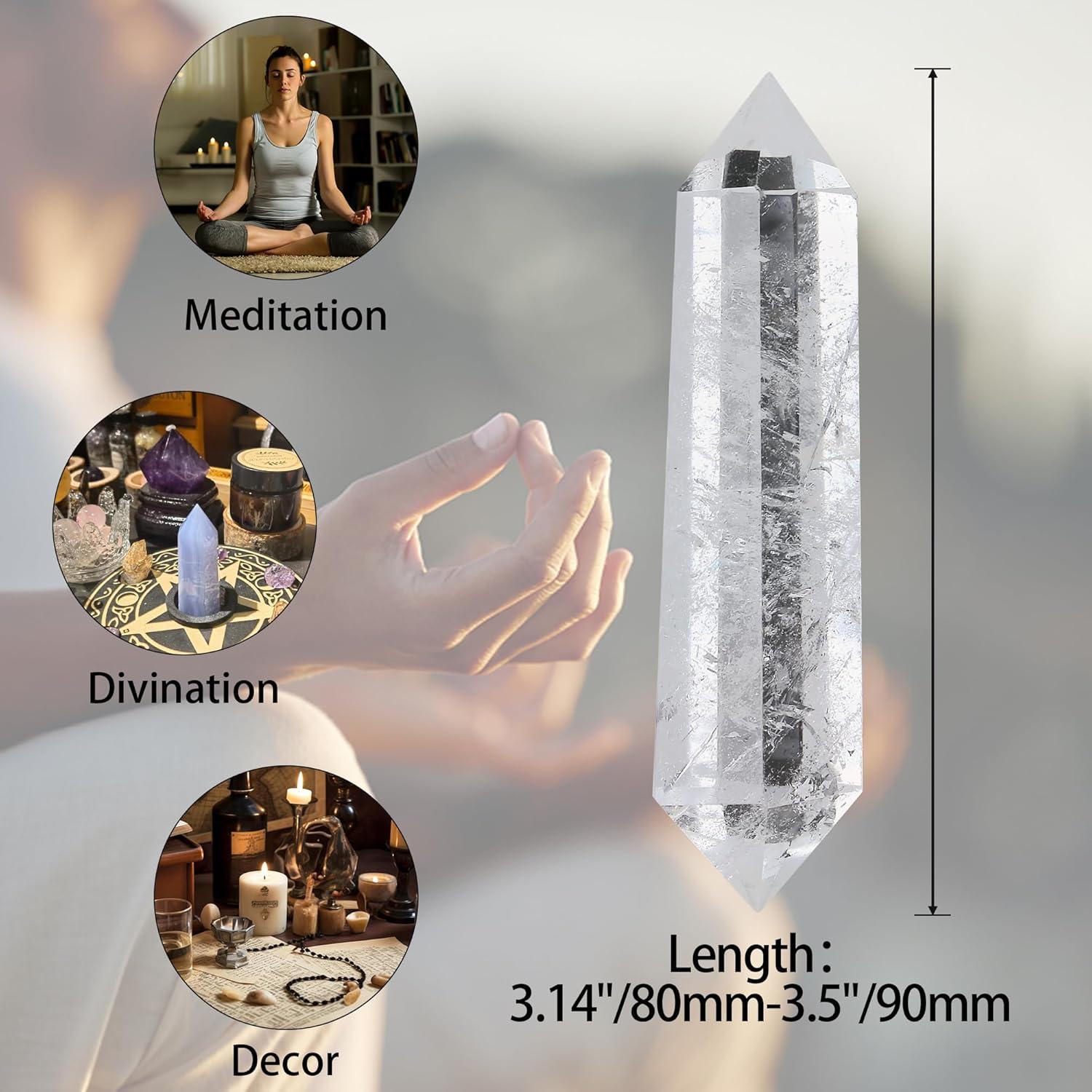 Varita de Cristal Sanador YATOJUZI Cuarzo Claro 8.89 cm