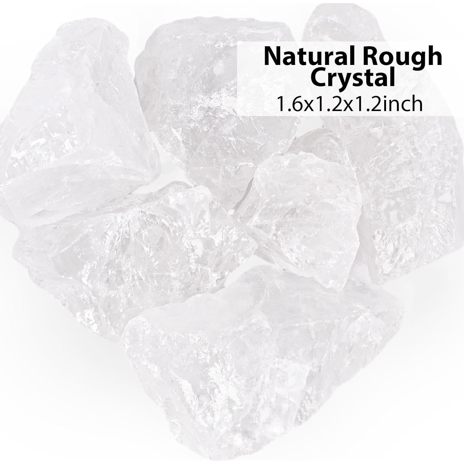 Set de 6 Piedras Naturales Crudas JOHOUSE Cuarzo Claro 300g