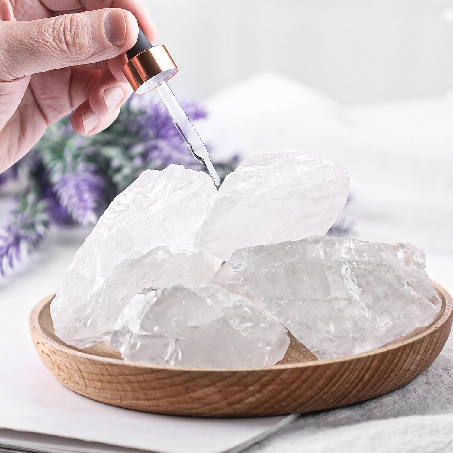 Set de 6 Piedras Naturales Crudas JOHOUSE Cuarzo Claro 300g