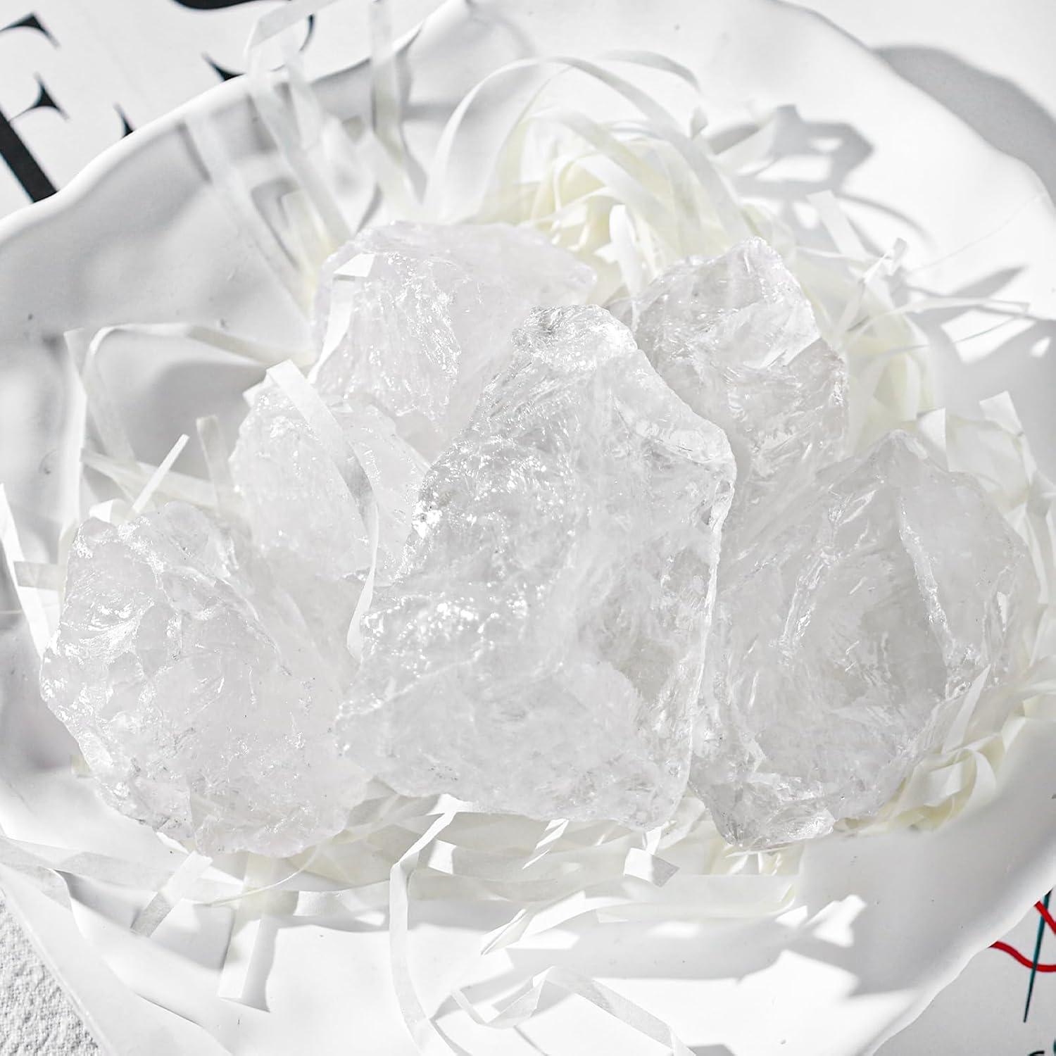 Set de 6 Piedras Naturales Crudas JOHOUSE Cuarzo Claro 300g