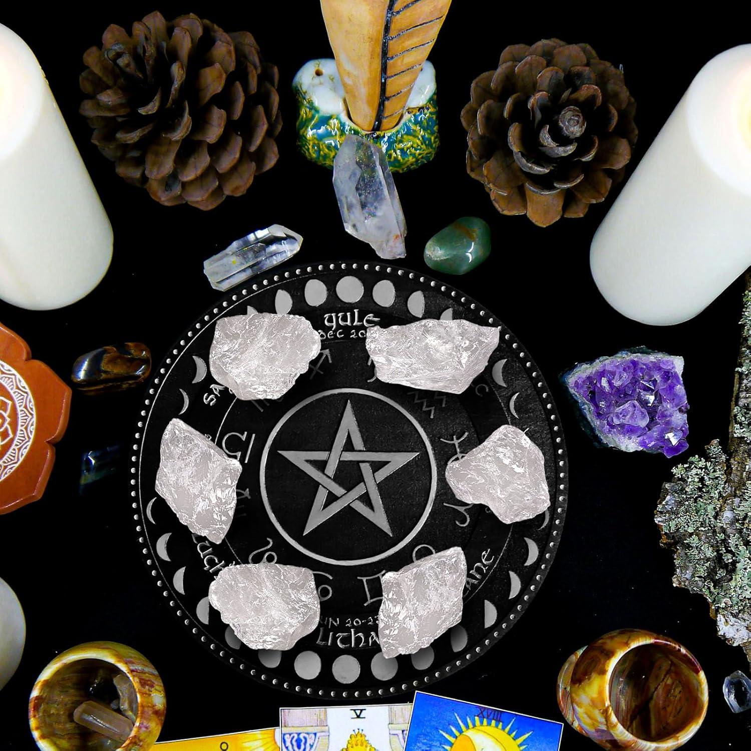 Set de 6 Piedras Naturales Crudas JOHOUSE Cuarzo Claro 300g