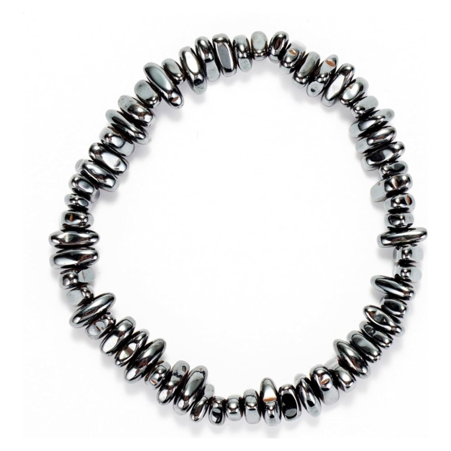 Pulsera de Hematita Natural Unisex - Alivio de Ansiedad y Energía Positiva