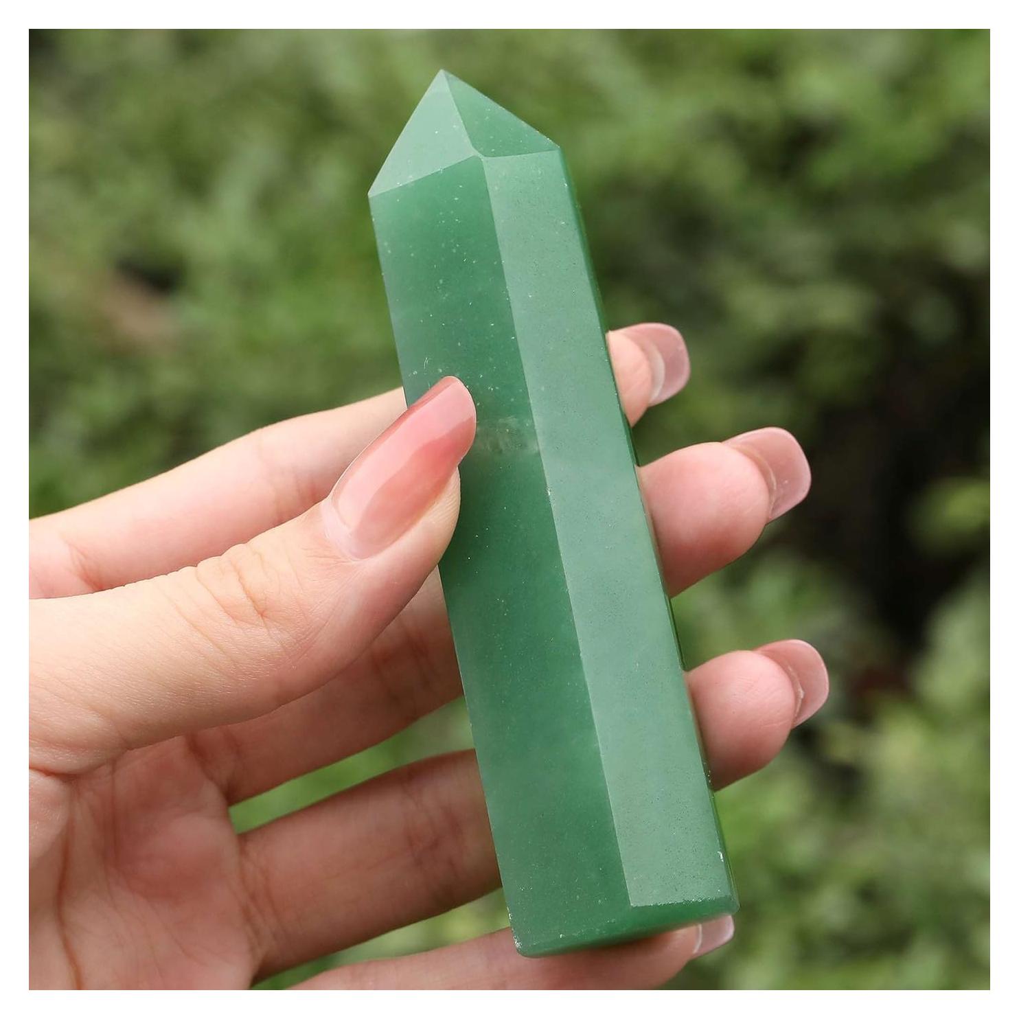 Varita de Cristal Aventurina Verde Laidanla 10.16 cm Pulida