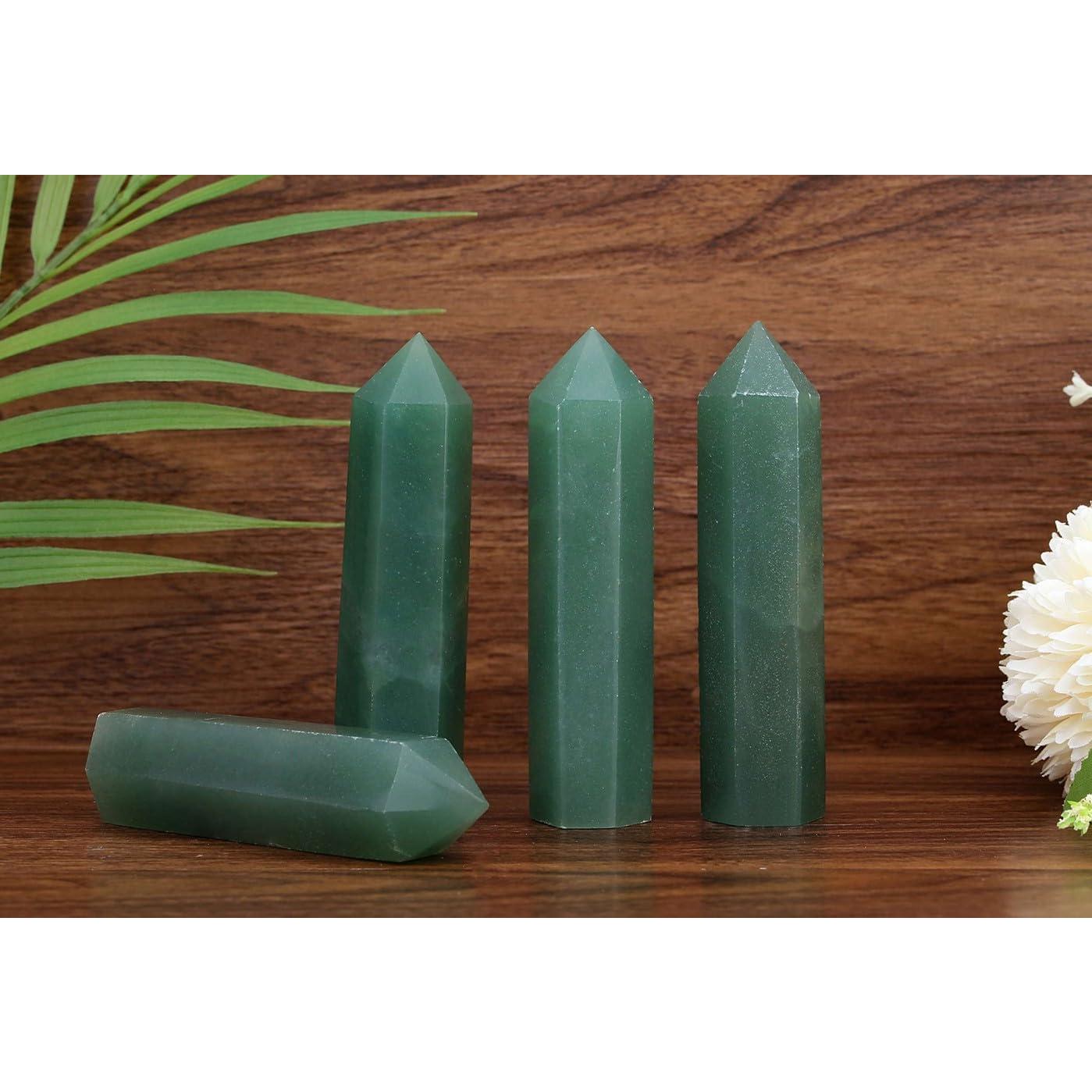 Varita de Cristal Aventurina Verde Laidanla 10.16 cm Pulida