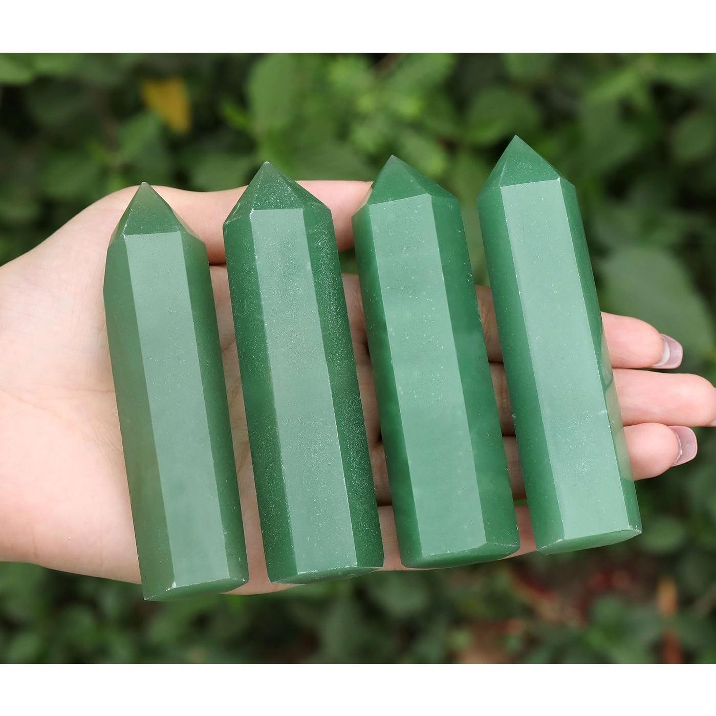 Varita de Cristal Aventurina Verde Laidanla 10.16 cm Pulida