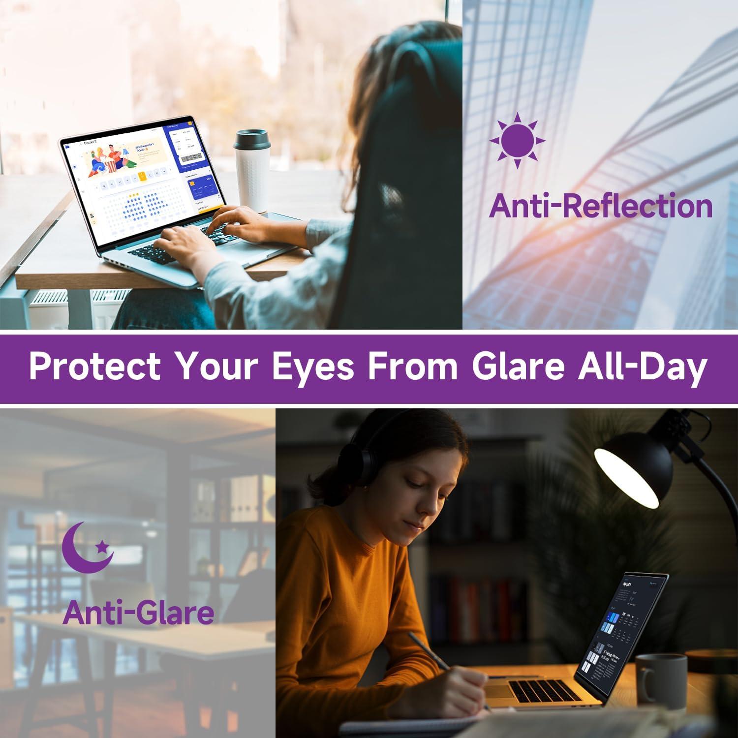 Paquete de 2 Protectores de Pantalla 14" Anti Luz Azul ANTOGOO V