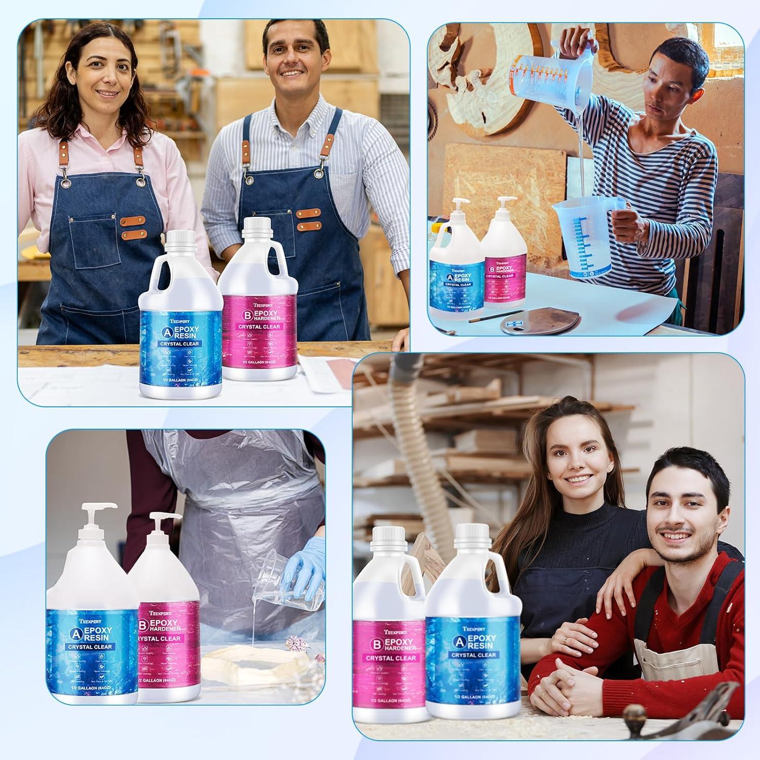 Kit de Resina Epóxica Teexpert 3.79L Autonivelante y Brillante