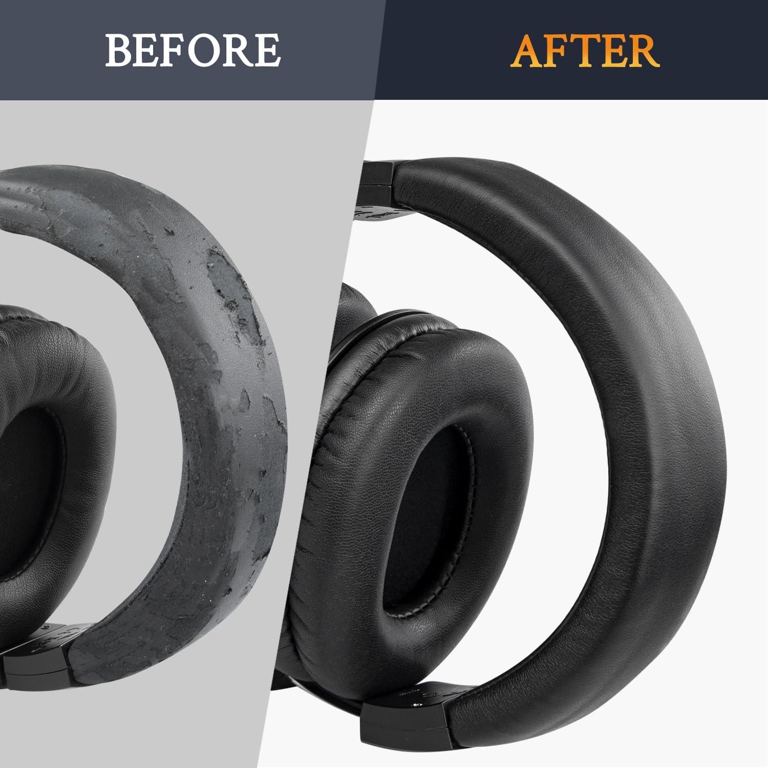 Funda de Diadema SOULWIT para Auriculares Audio Technica ATH M40/M40X - Negro