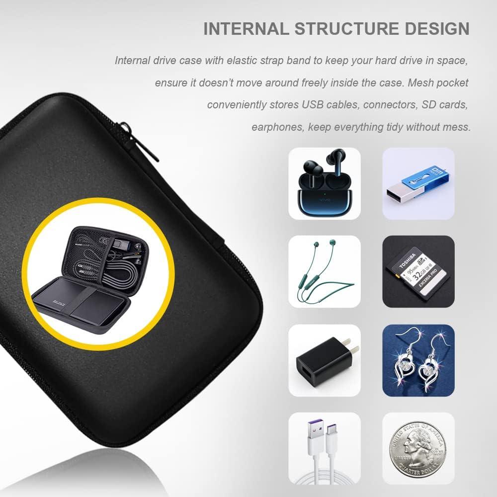 Bolsa Organizadora para Disco Duro 2.5" SYIDINZN Negra