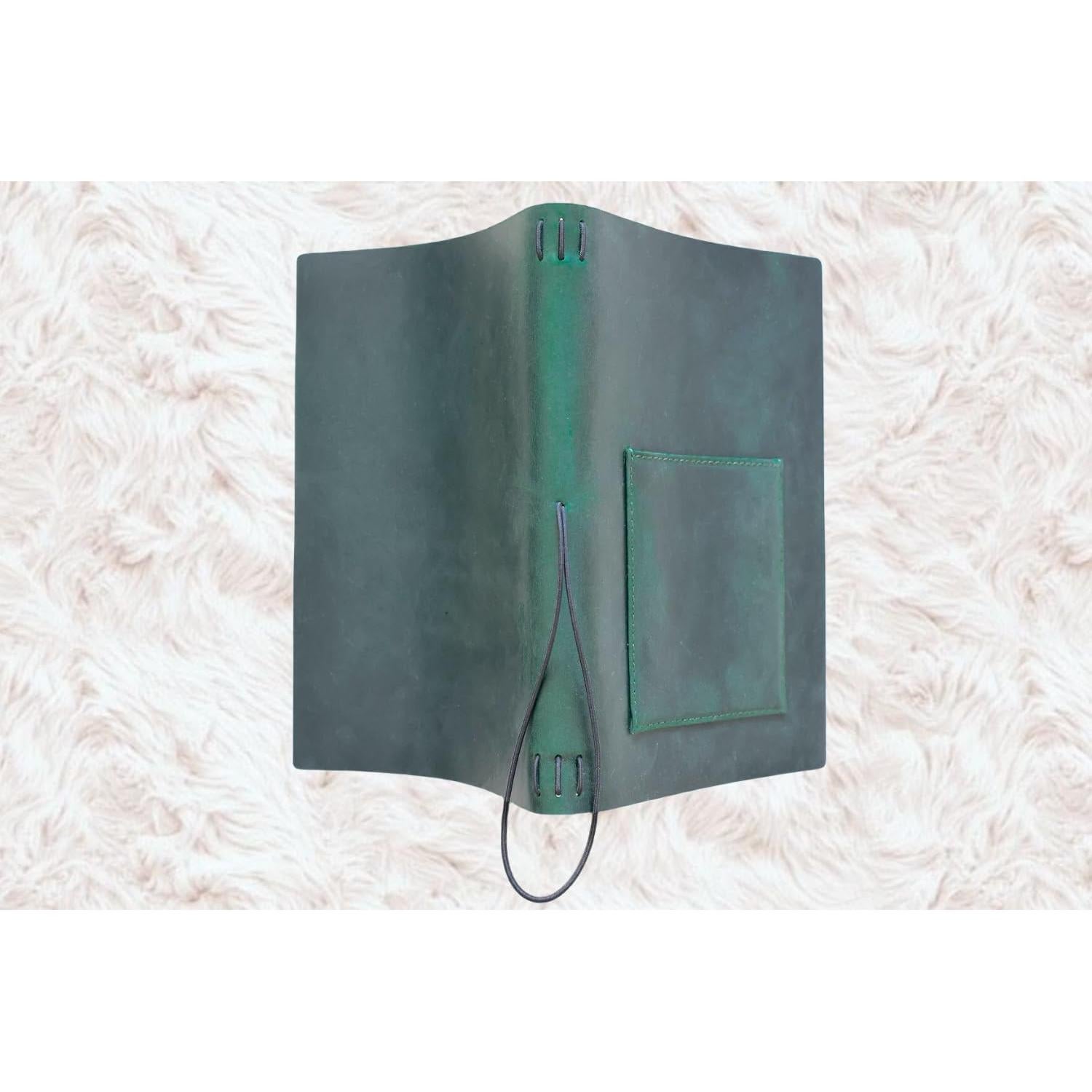 Cubierta de Cuaderno A5 KISSKI de Cuero Verde Recargable