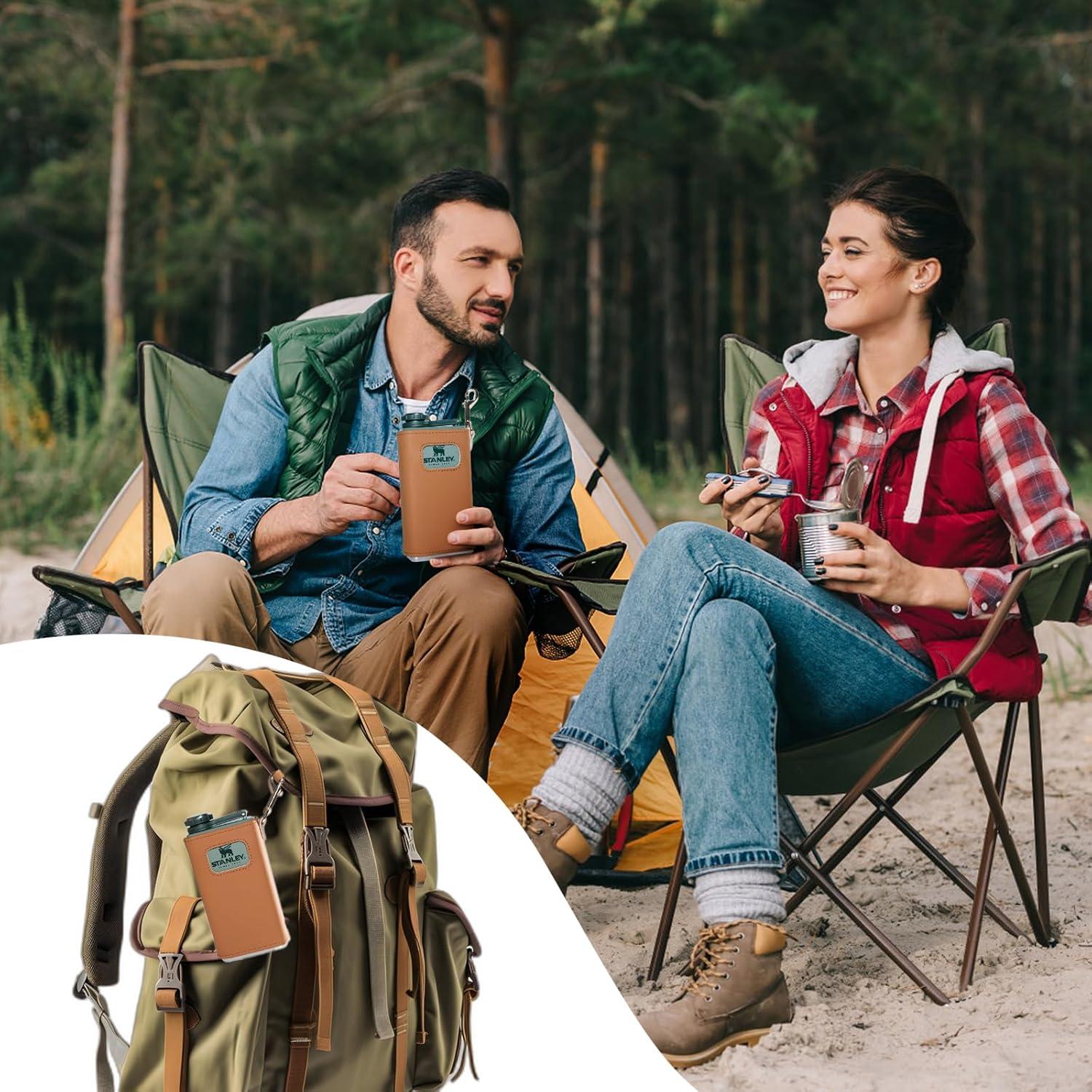 Funda de Cuero DITNAPY para Frasco Stanley 236ml con Embudo