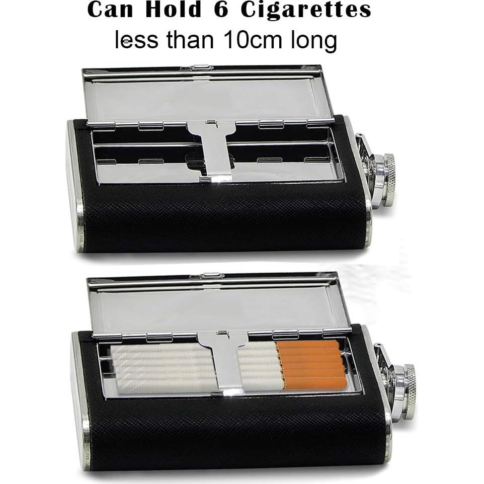 Frasco de Cadera Kitwinney 180ml Acero Inoxidable Negro con Embudo