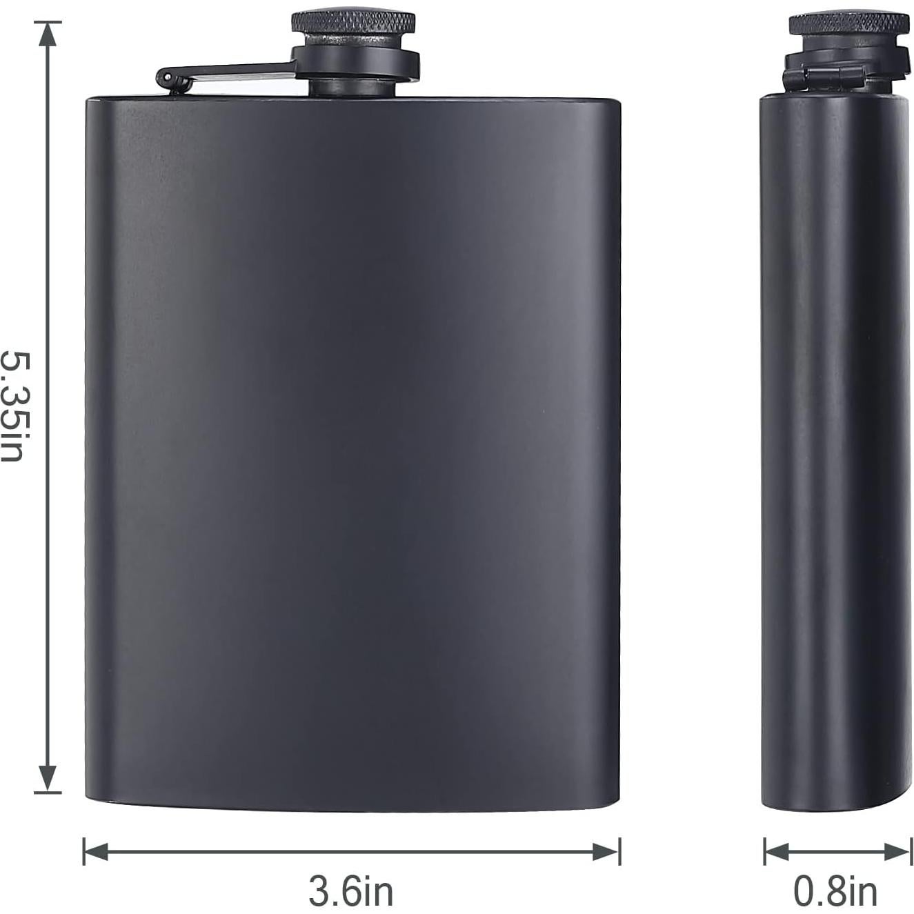 Frascos de Cadera ROMROC 2 Pack Acero Inoxidable 240 ml Mate