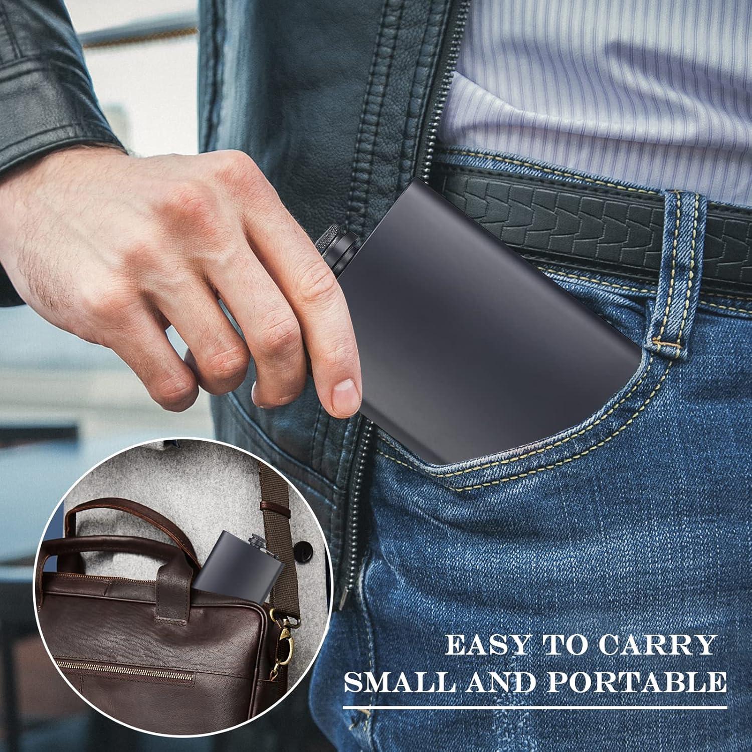 Frascos de Cadera ROMROC 2 Pack Acero Inoxidable 240 ml Mate