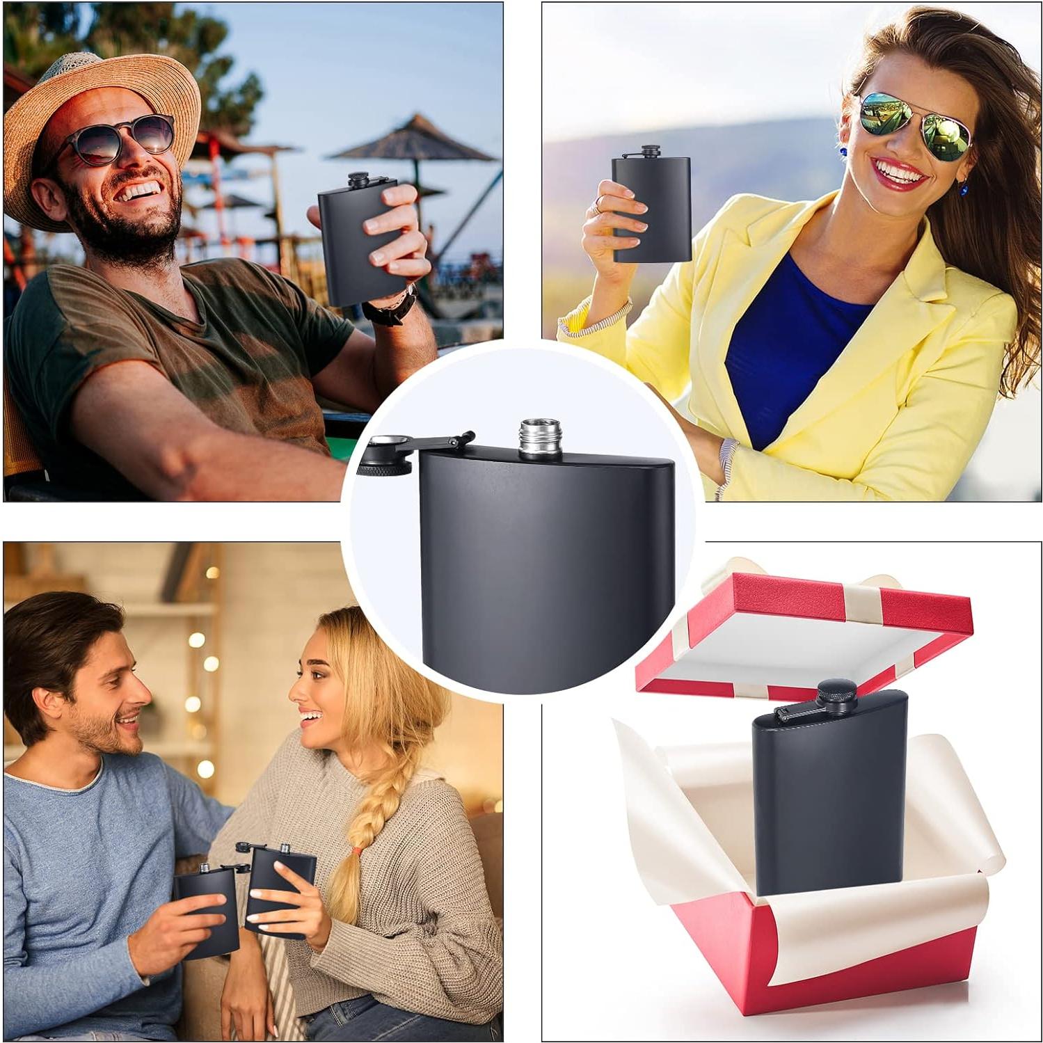 Frascos de Cadera ROMROC 2 Pack Acero Inoxidable 240 ml Mate