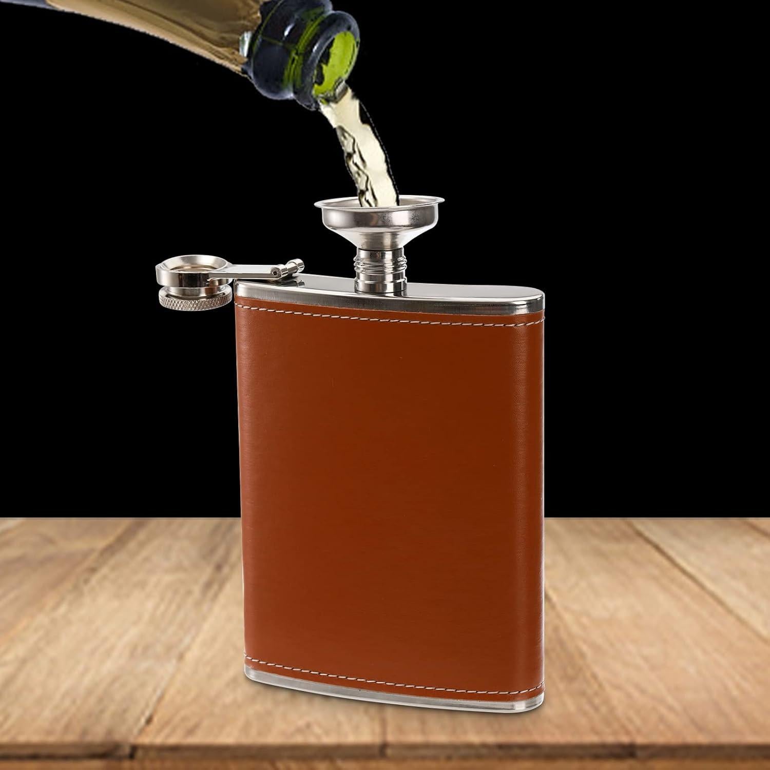 Frasco de Cadera Suwimut 240ml Acero Inoxidable Marrón