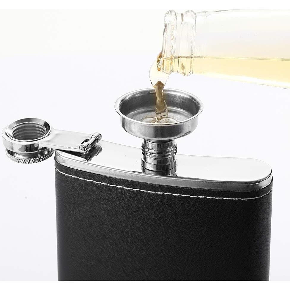 Frasco para Licor YWQ 237ml Acero Inoxidable con Embudo