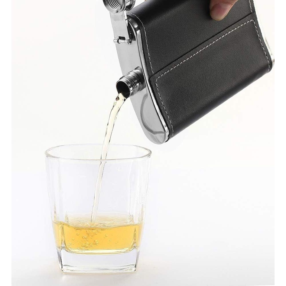 Frasco para Licor YWQ 237ml Acero Inoxidable con Embudo