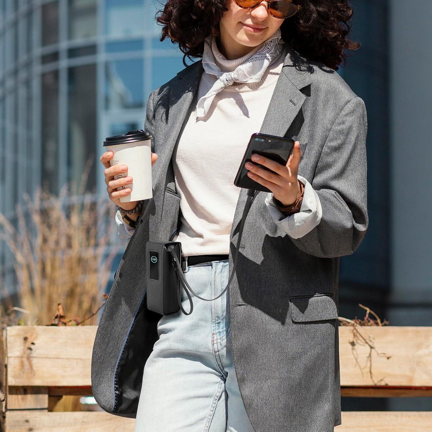 Funda de cuero PU Anker A1695 para banco de energía 25,000mAh