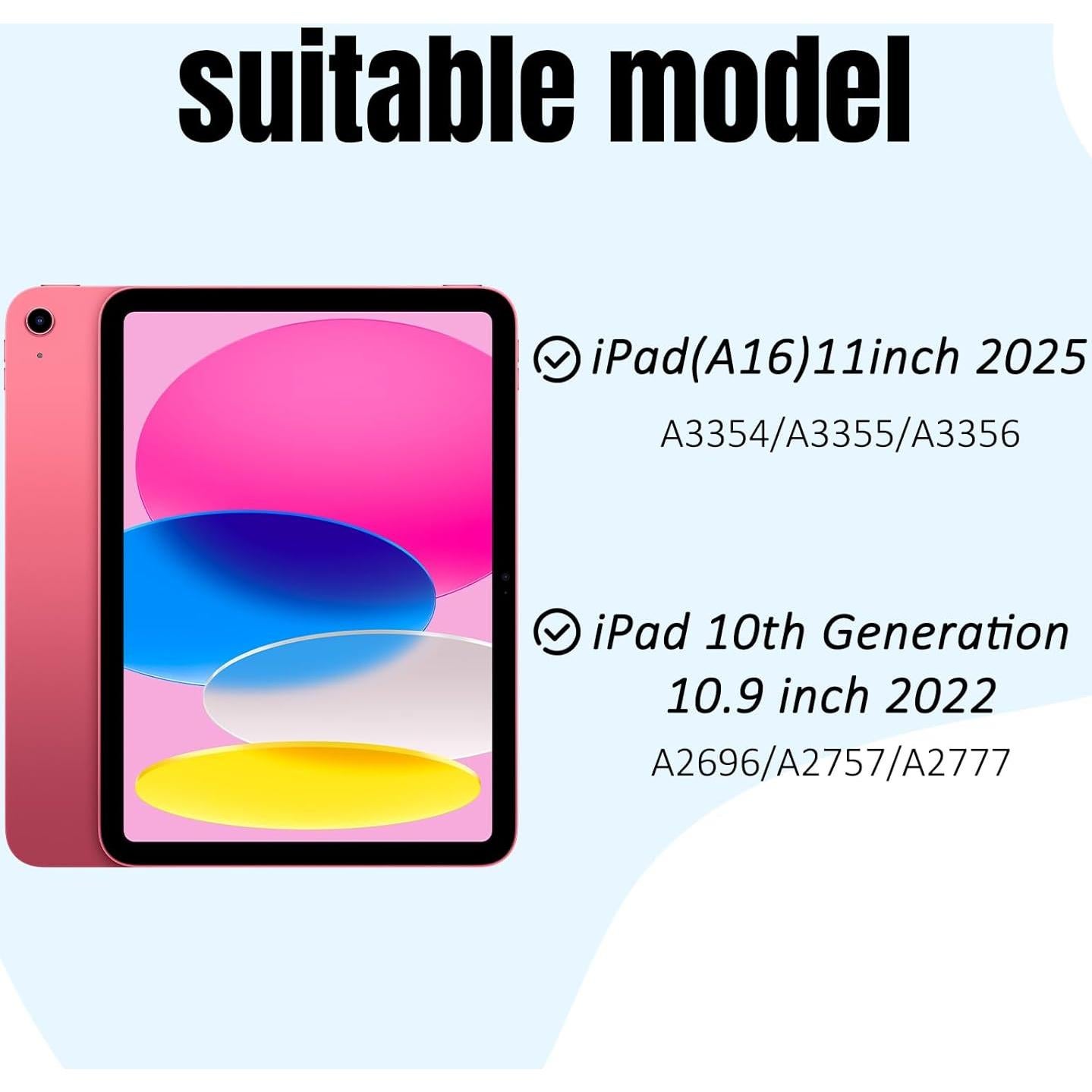 Funda de Cuero TPU para iPad 11" y 10.9" Deokke - Blanco Crema