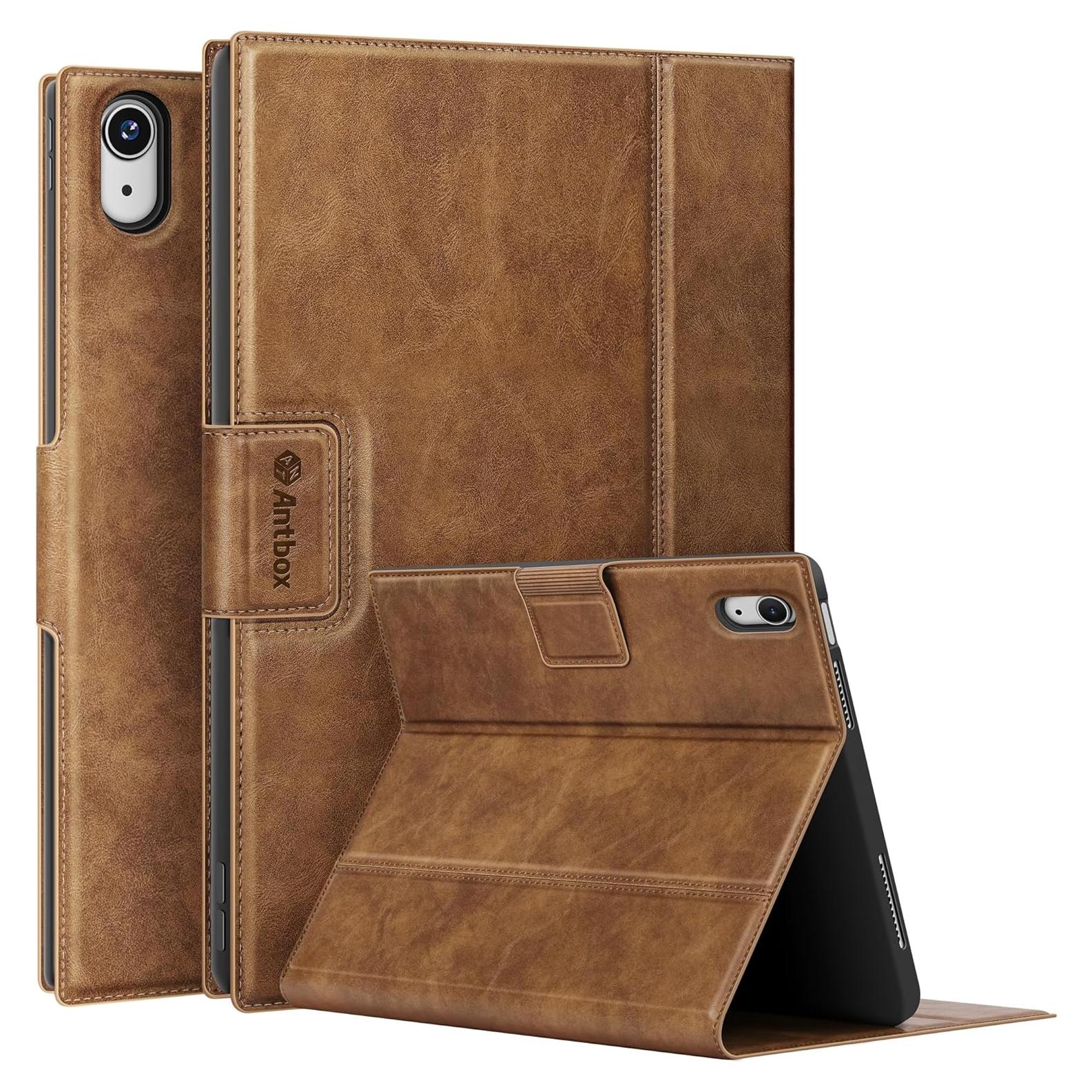 Funda Antbox para iPad 11" y 10.9" Cuero Vegano Marrón