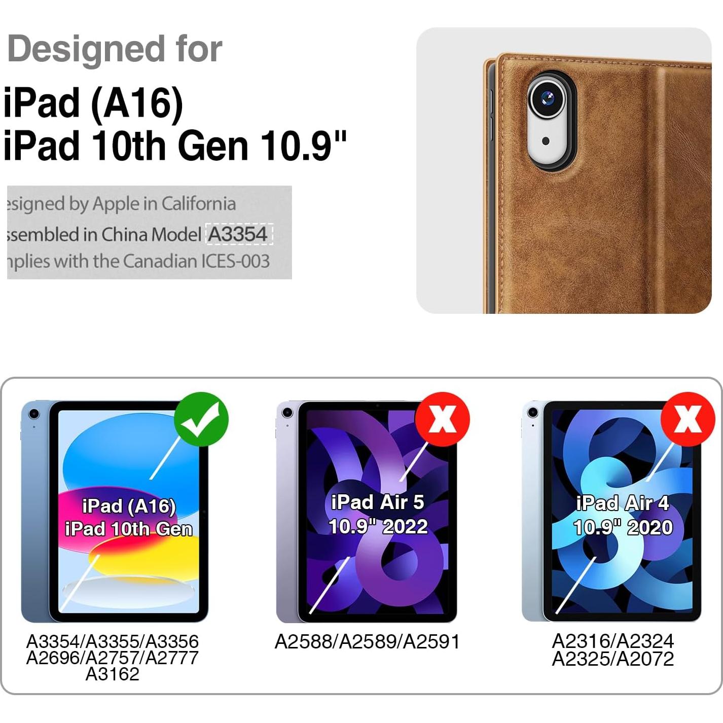 Funda Antbox para iPad 11" y 10.9" Cuero Vegano Marrón