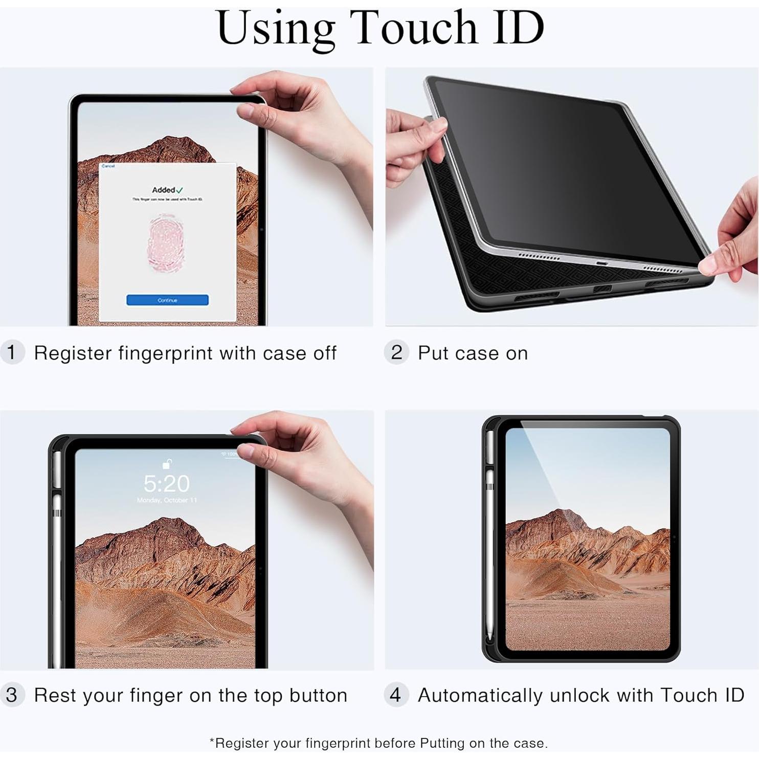 Funda Antbox para iPad 11" y 10.9" Cuero Vegano Marrón